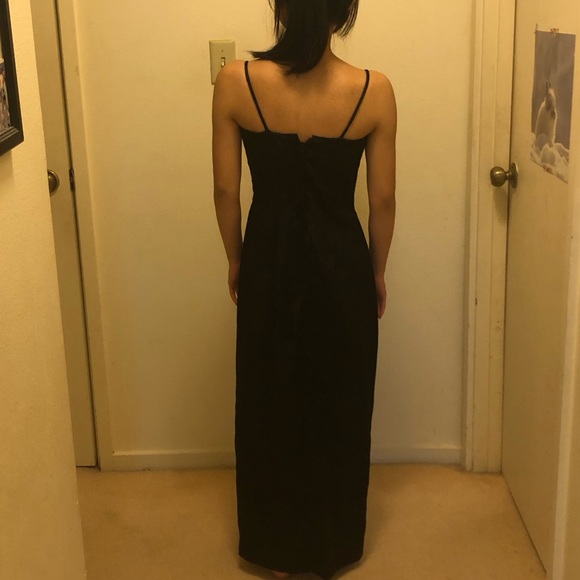 Vintage 90s Velvet Slit Dress - Picture 3 of 3